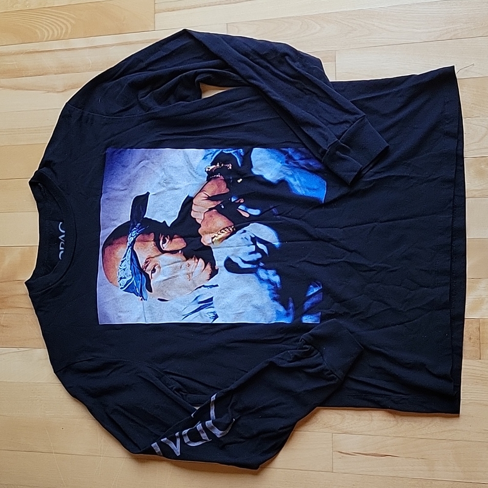 2Pac Tupac Shakur Black Long Sleeve T Shirt Large